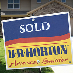 Sold sign in front of D.R.Horton home