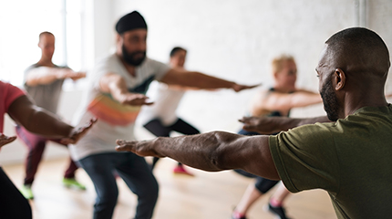 People doing Yoga