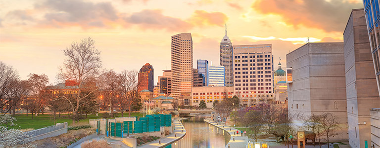 A view of downtown Indianapolis.
