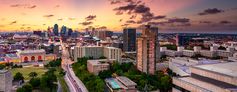 A view of downtown Kansas City.