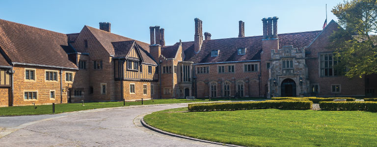 A view of Meadow Brook Hall.