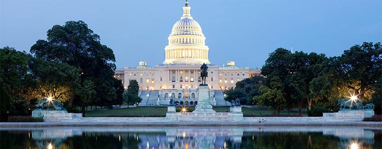 The front of the United States Capitol.