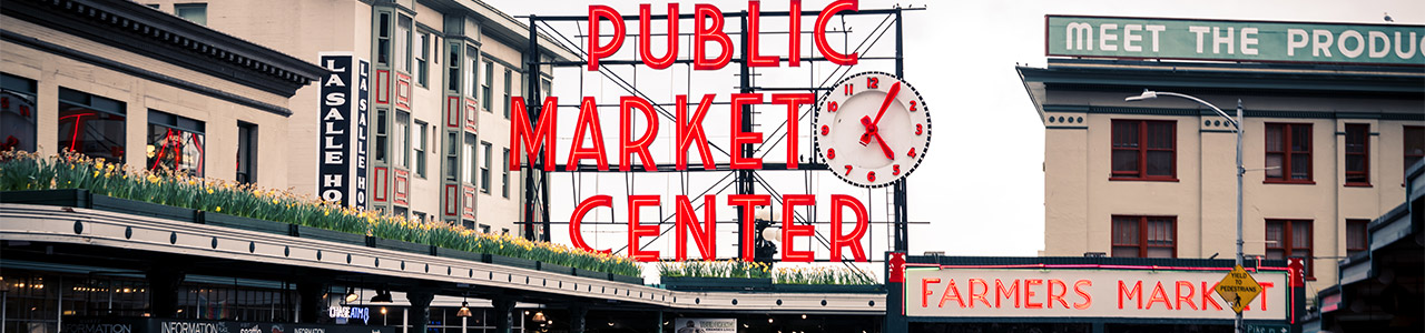 The farmer's market in downtown Seattle.